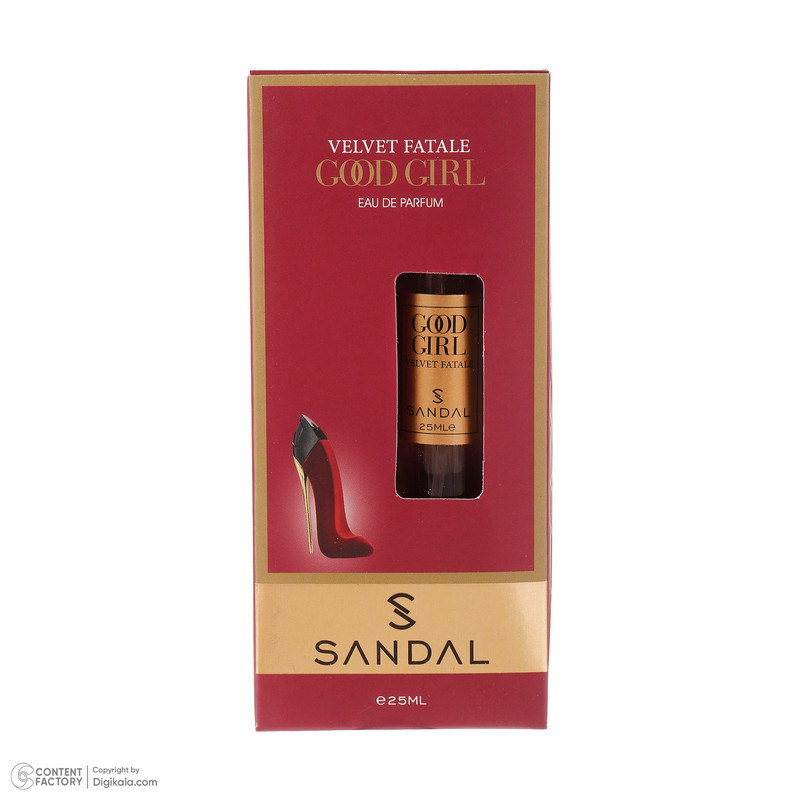 عطر جیبی زنانه صندل مدل Good girl Velvet Fatale با رایحه شیرین حجم 25 میلیلیتر
