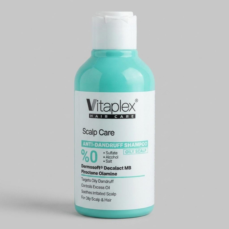 شامپو مو ویتاپلکس مدل Scalp Care ضد شوره، کنترل چربی و ضد خارش مناسب موهای چرب حجم 250 میلیلیتر
