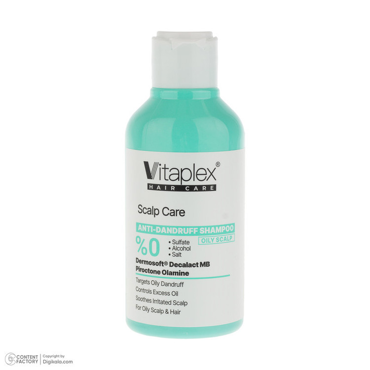 شامپو مو ویتاپلکس مدل Scalp Care ضد شوره، کنترل چربی و ضد خارش مناسب موهای چرب حجم 250 میلیلیتر
