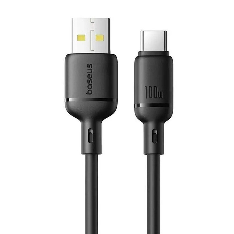 کابل تبدیل USB به USB-C بیسوس مدل Silky Series طول 1 متر