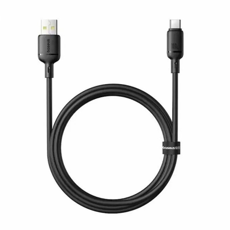کابل تبدیل USB به USB-C بیسوس مدل Silky Series طول 1 متر