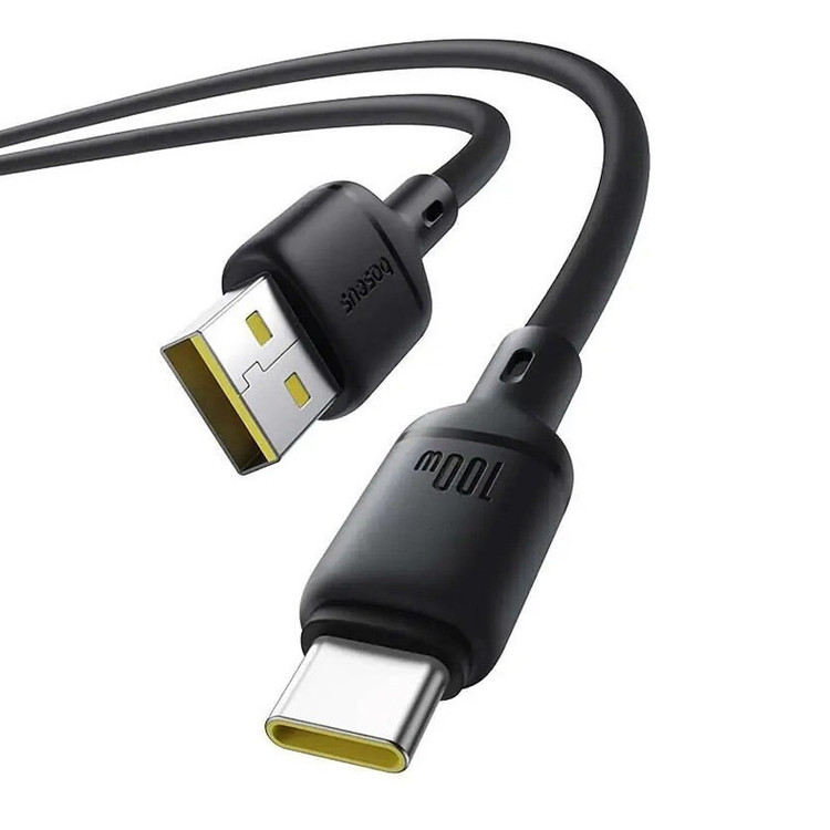 کابل تبدیل USB به USB-C بیسوس مدل Silky Series طول 1 متر
