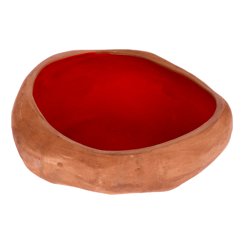 کاسه سفالی بومی مدل دفرمه