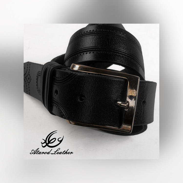 کمربند مردانه چرم عطارد مدل چرم طبیعی گاومیش کد B30