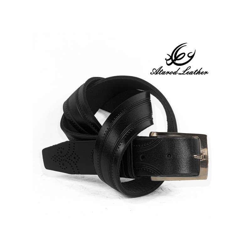 کمربند مردانه چرم عطارد مدل چرم طبیعی گاومیش کد B30