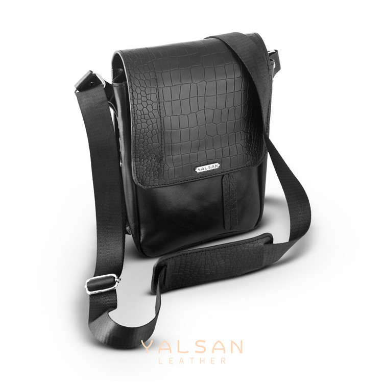 کیف رودوشی مردانه چرم یلسان مدل ماهان کد 010-PRM-01
