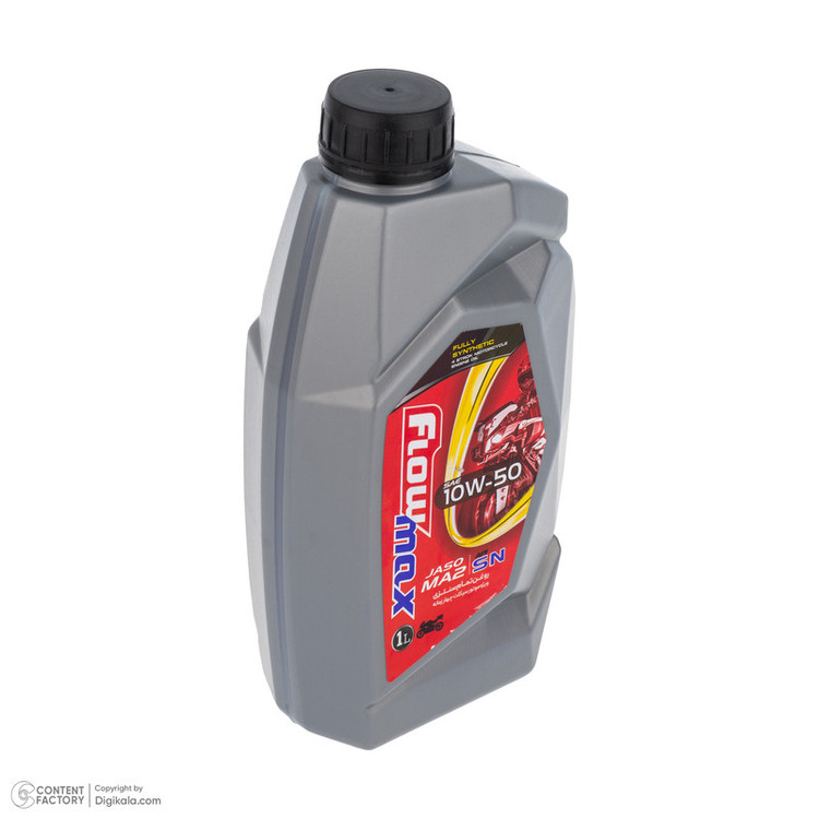 روغن موتور سیکلت تمام سنتتیک فلومکس مدل SN 10W-50 حجم 1 لیتر
