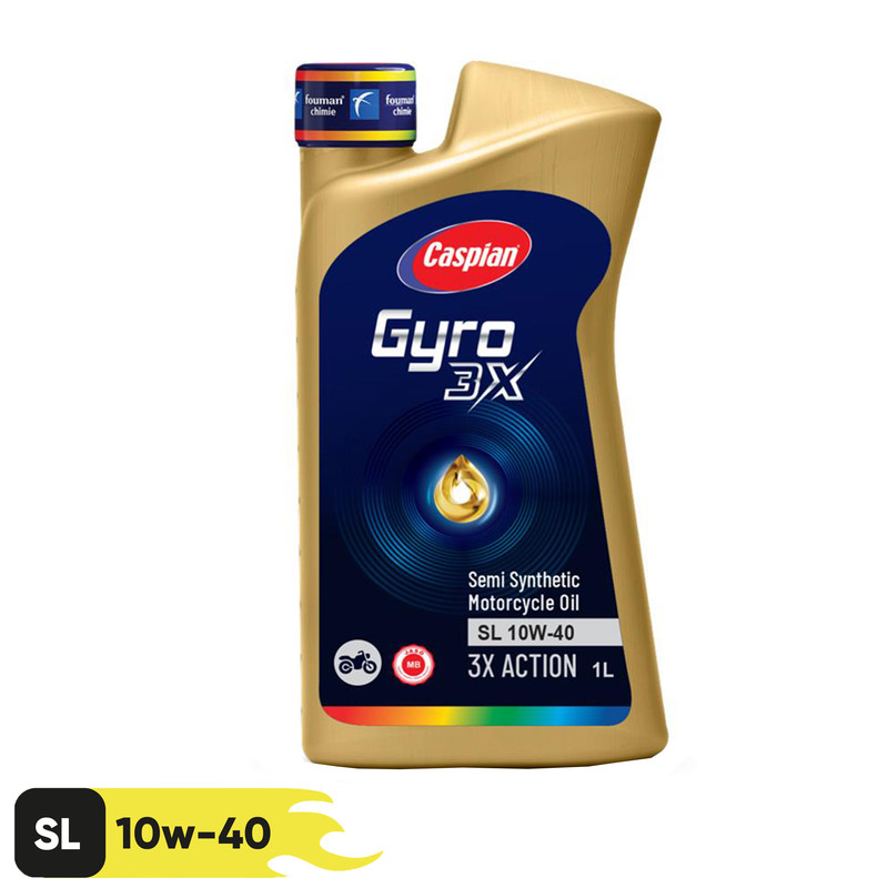 روغن موتورسیکلت کاسپین مدل SL-10W-40 حجم 1 لیتر مدل 1