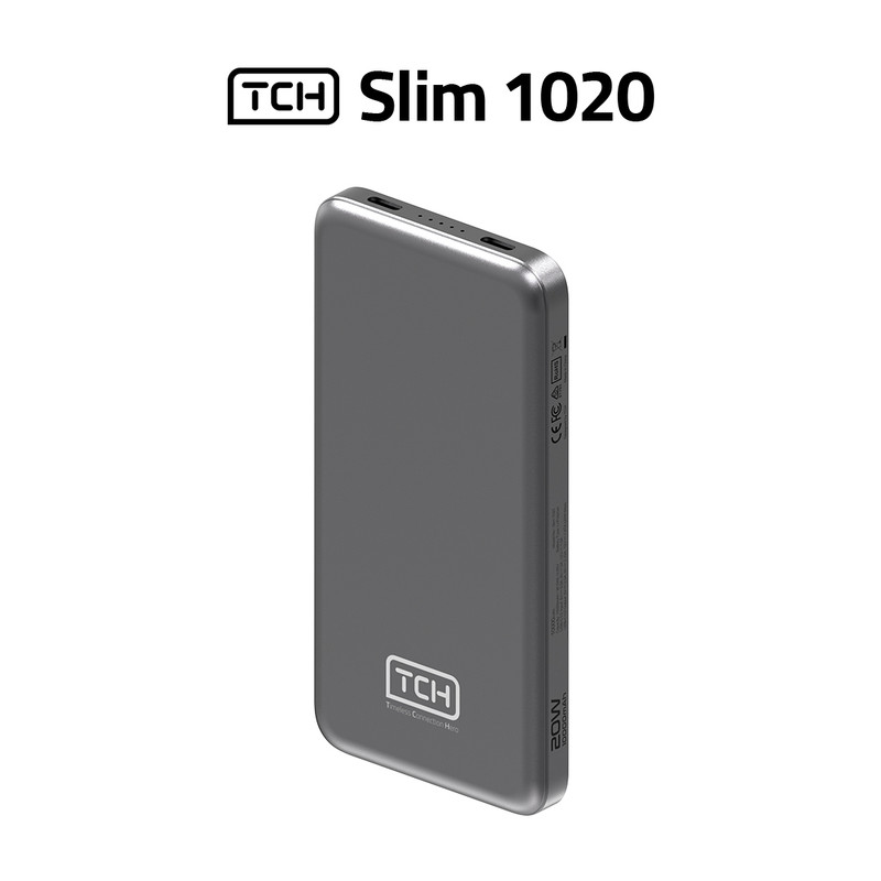 پاوربانک 20 وات تی سی اچ مدل Slim1020 ظرفیت 10000 میلیآمپرساعت