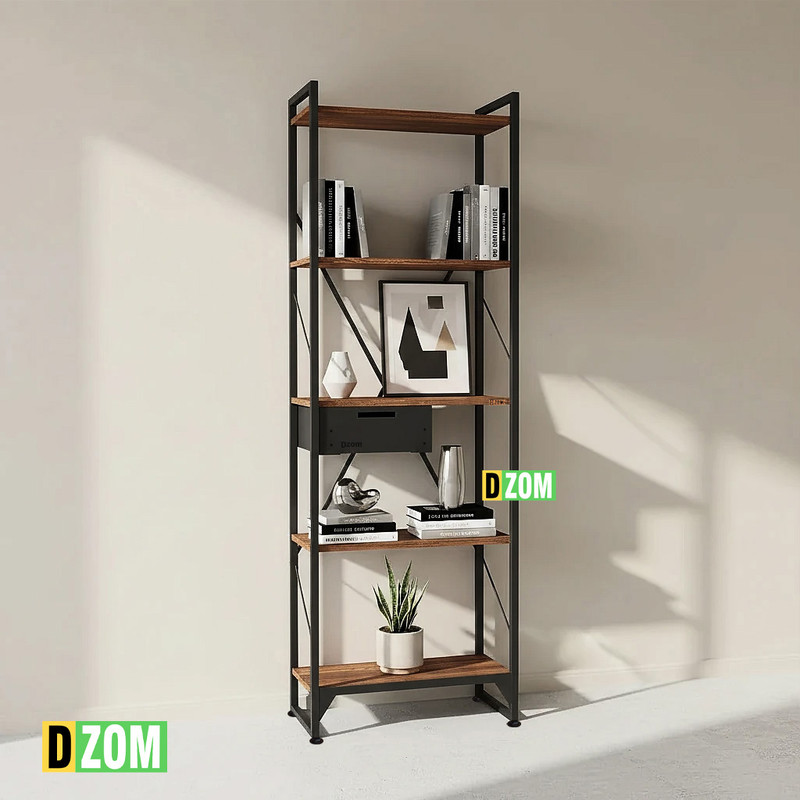 کتابخانه پنج طبقه دیزم مدل مونتاژی LIBdwr60180