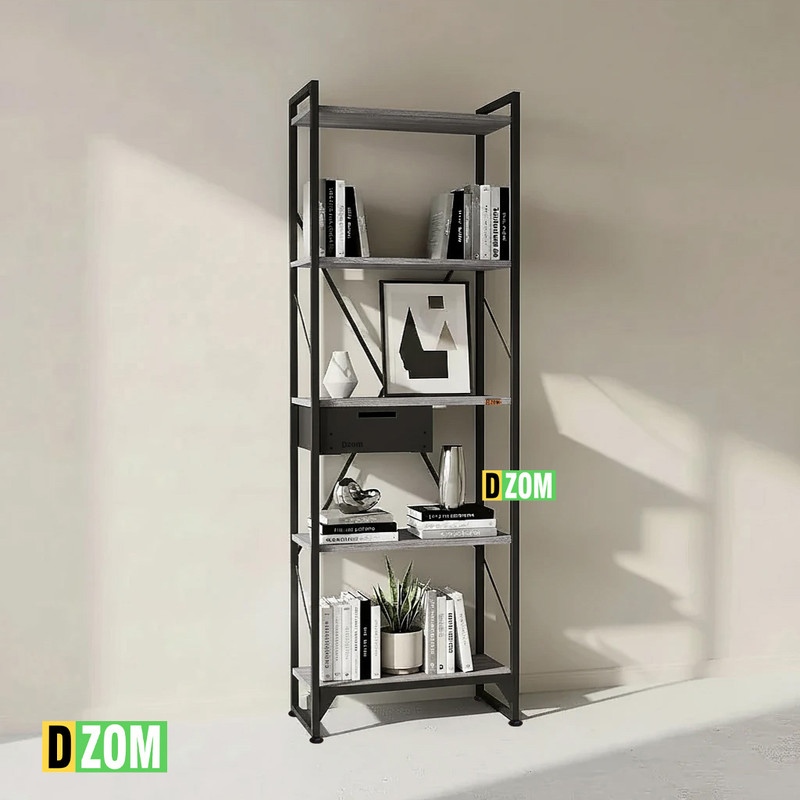 کتابخانه پنج طبقه دیزم مدل مونتاژی LIBdwr60180