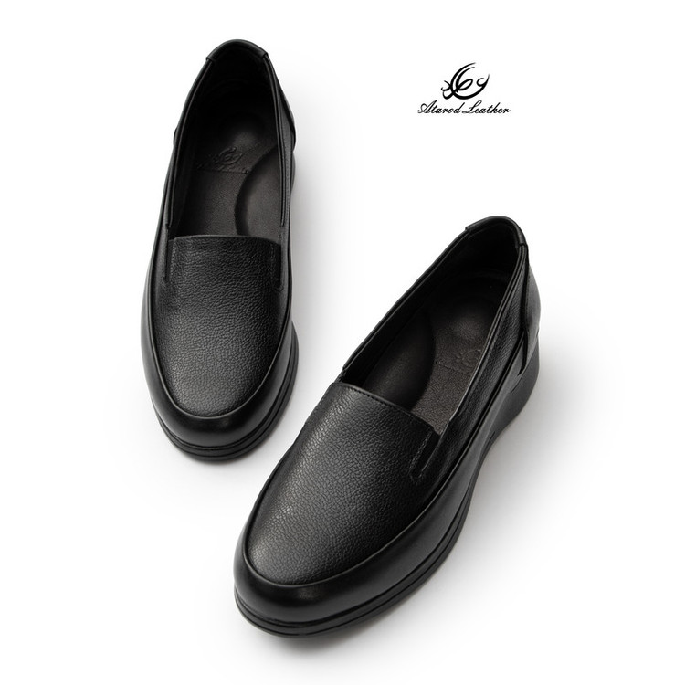 کفش طبی زنانه چرم عطارد مدل خار پاشنه چرم طبیعی کد SH373