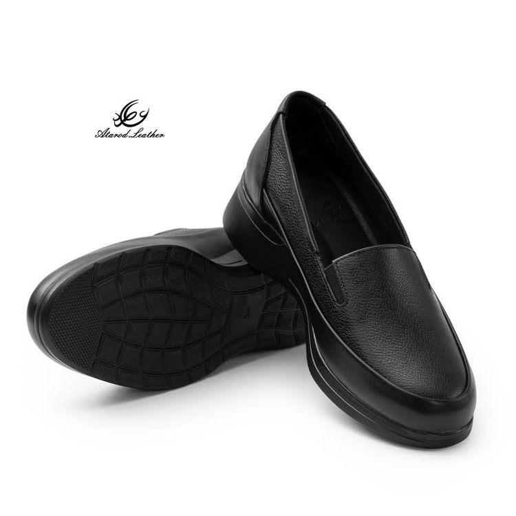 کفش طبی زنانه چرم عطارد مدل خار پاشنه چرم طبیعی کد SH373