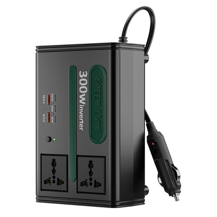 مبدل برق خودرو گرین لاین مدل GC-300 ظرفیت 300 وات