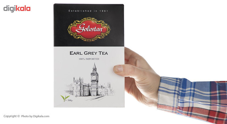 چای سیاه گلستان مدل ارل گری مقدار 500 گرم