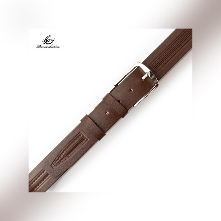 کمربند مردانه چرم عطارد مدل چرم طبیعی کد B71