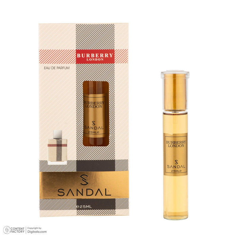 عطر جیبی زنانه صندل مدل BURBERRY LONDON با رایحه شیرین و گرم حجم 25 میلیلیتر