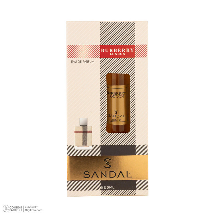 عطر جیبی زنانه صندل مدل BURBERRY LONDON با رایحه شیرین و گرم حجم 25 میلیلیتر