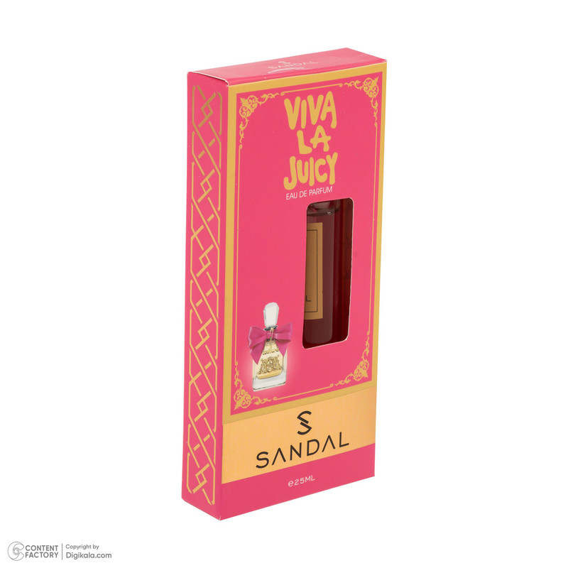 عطر جیبی زنانه صندل مدل VIVALA JUICY با رایحه شیرین و خنک حجم 25 میلیلیتر