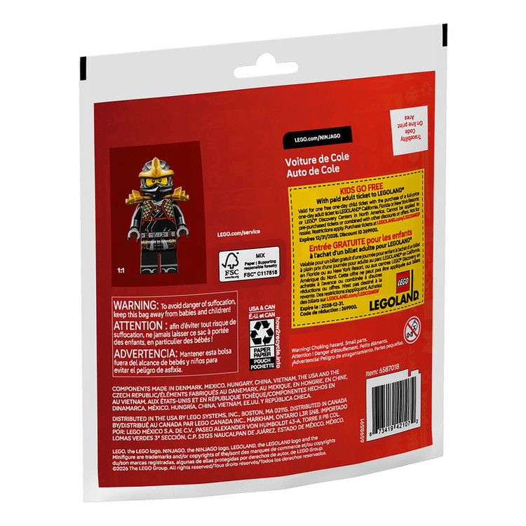 لگو 39 تکه سری NINJAGO مدل Ninja Coles Car کد 30723