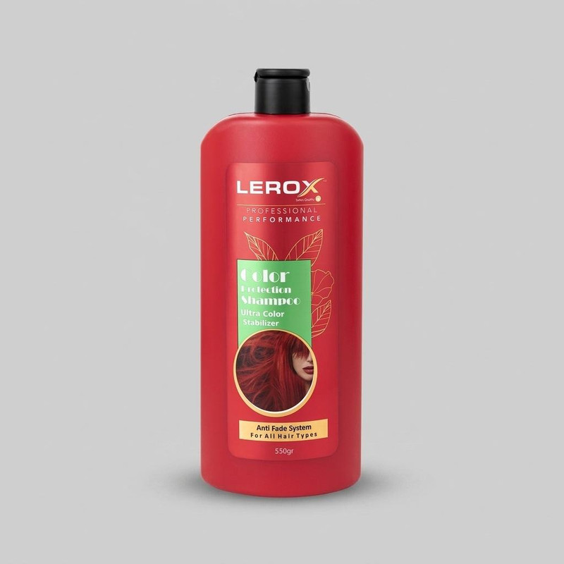 شامپو تثبیت کننده رنگ مو لروکس مدل Color Protection حجم 550 میلیلیتر