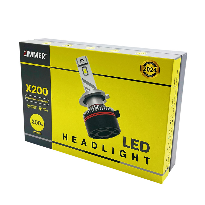 هدلایت لامپ خودرو زیمر مدل X200 پایه H4 بسته دو عددی