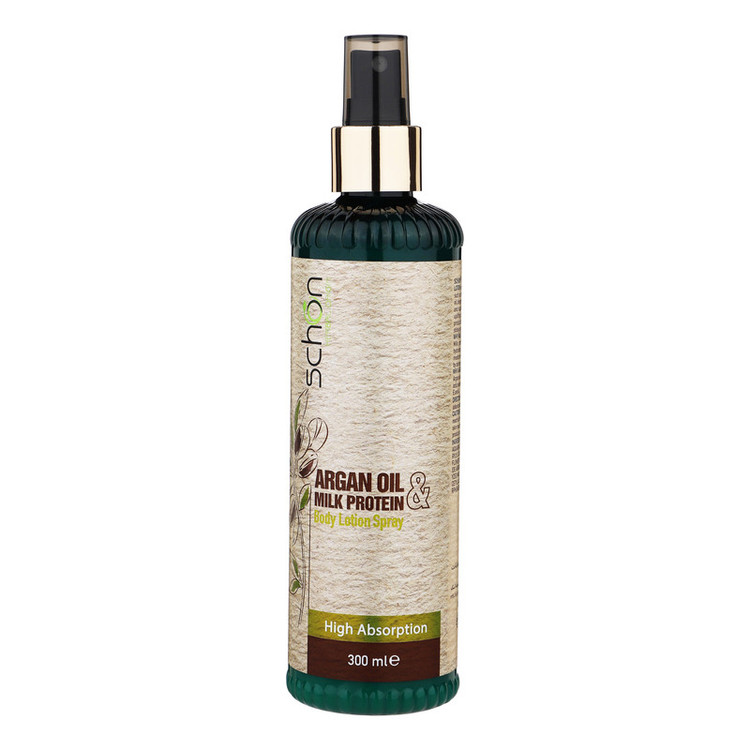 لوسیون بدن شون مدل Argan Oil And Milk Protein حجم 300 میلیلیتر با عصاره آرگان و پروتئین شیر، مرطوبکننده قوی پوست، جذب...