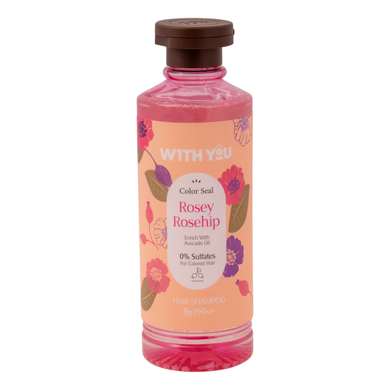 شامپو تثبیت کننده رنگ مو ویت یو مدل Rosey Rosehip با عصاره رزهیپ و روغن آووکادو حجم 300 میلیلیتر مناسب موهای رنگ شده ...