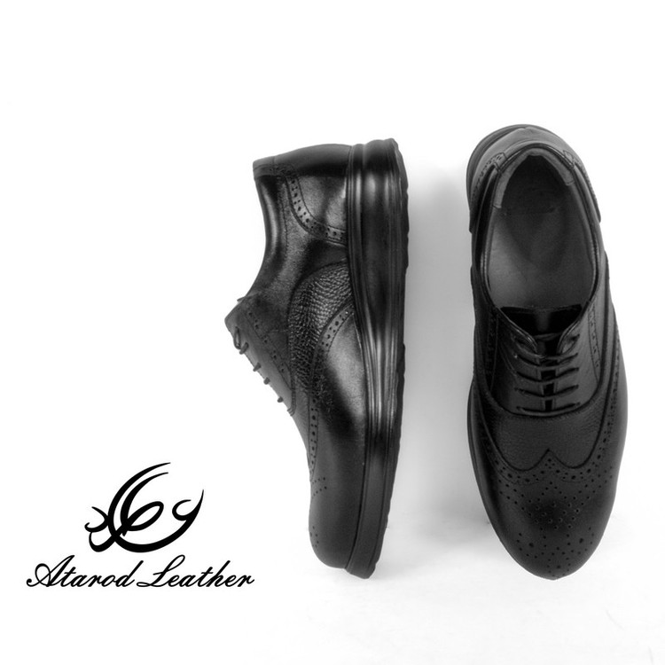کفش طبی مردانه چرم عطارد مدل چرم طبیعی کد SH188