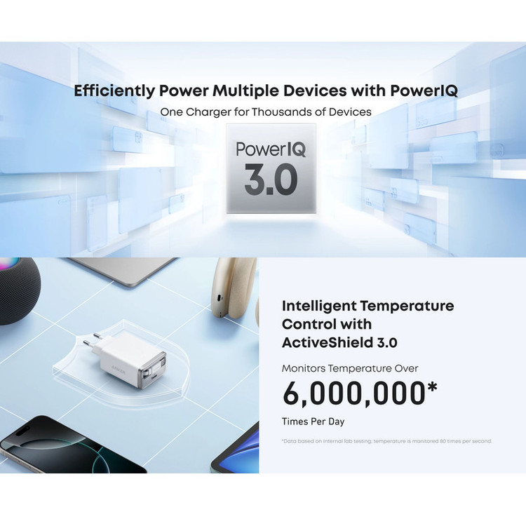 شارژر دیواری 35 وات انکر مدل A2658 به همراه کابل USB-C