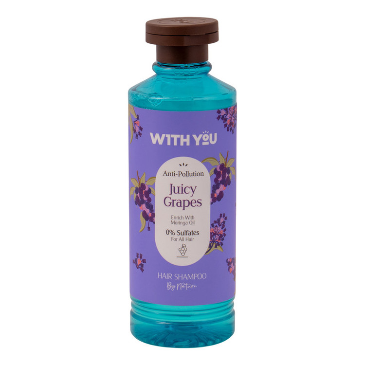 شامپو مو ویت یو مدل Juicy Grapes حجم 300 میلیلیتر، تقویتکننده، نرمکننده و لطافتبخش، مناسب انواع مو و پوست سر معمولی