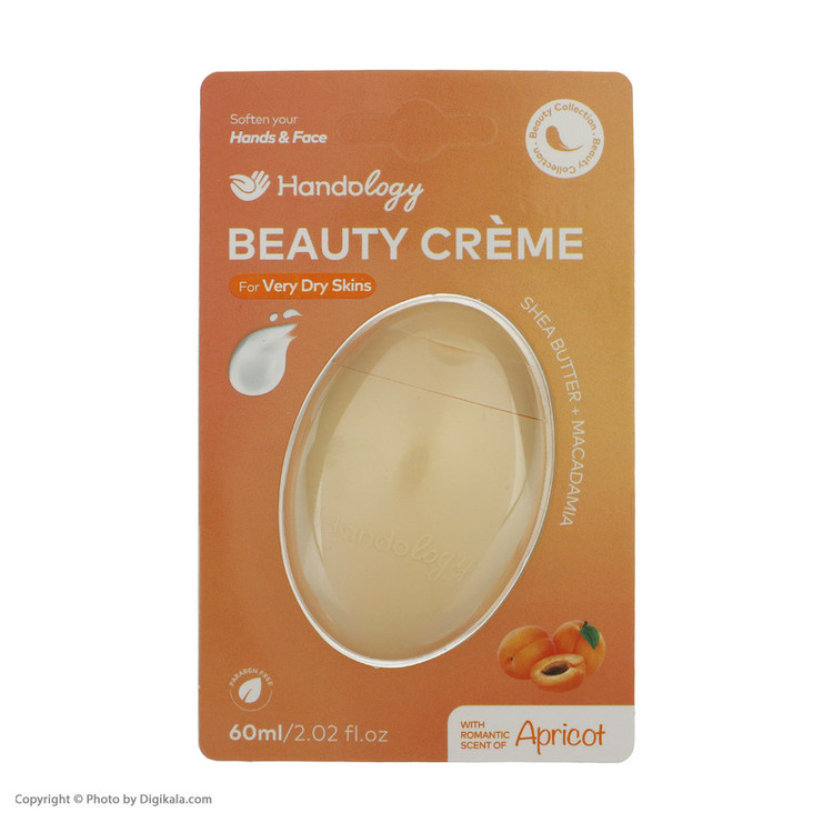 کرم مرطوبکننده صورت، دست هندولوژی مدل Apricot مناسب برای خشک حجم 60 میلیلیتر