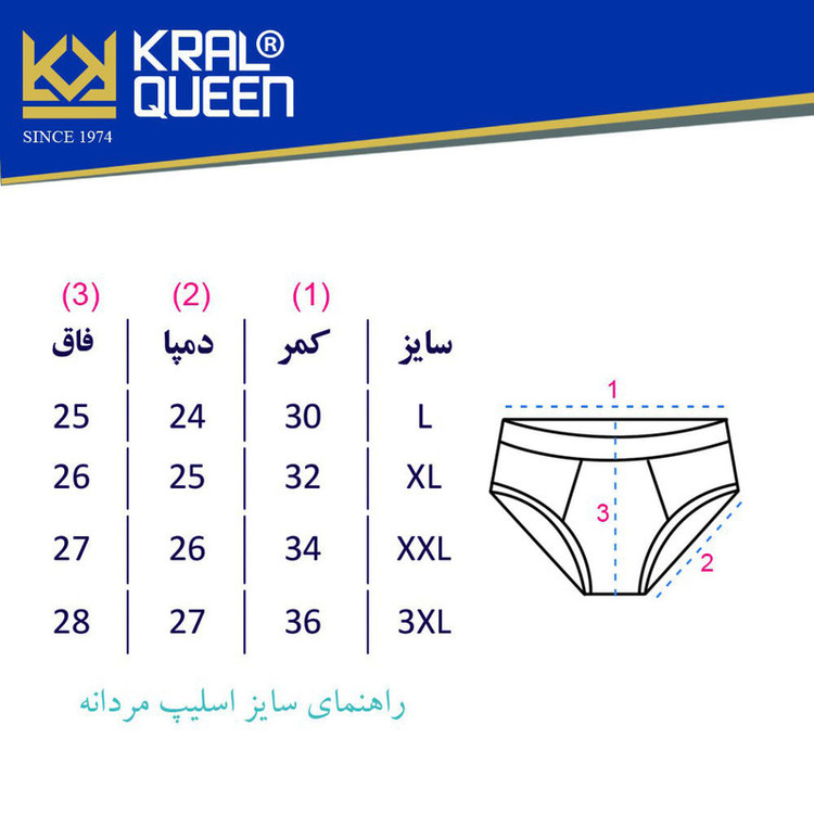 شورت مردانه کرال کوئین مدل سوپر پنبه کد 07 بسته سه عددی