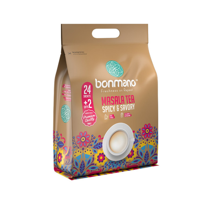 چای ماسالا بن مانو - 20 گرم بسته 24 عددی به همراه 2 عدد رایگان