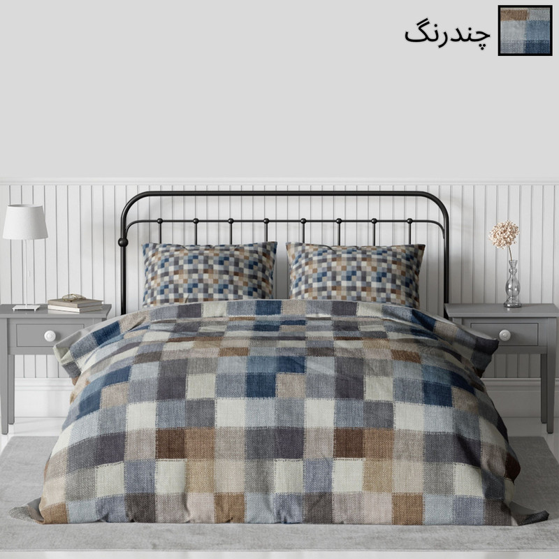 سرویس خواب 2 نفره 6 تکه مدل چهارخانه 030
