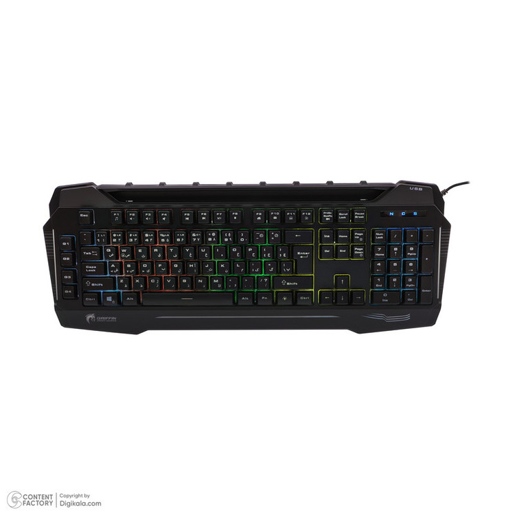 کیبورد گیمینگ گرین مدل GK702-RGB، Full-Size نورپردازی RGB