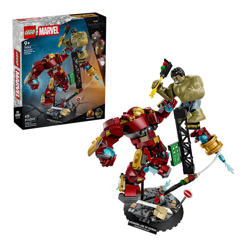 لگو 413 تکه سری Marvel مدل Epic Battle Hulkbuster vs. The Hulk کد 76343
