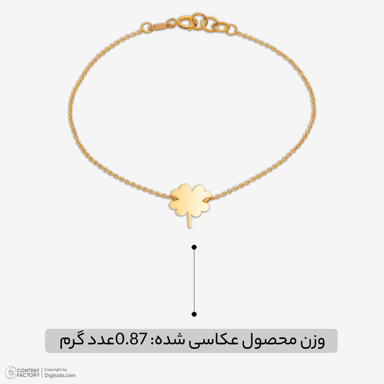 دستبند زنجیری طلا 18 عیار زنانه مایا ماهک مدل MB1872