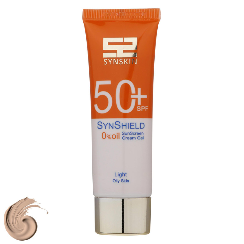 کرم ضد آفتاب رنگی ساین اسکین، SPF 50، مدل Syn Shield، مناسب پوستهای آکنهدار و چرب با حجم 50 میلیلیتر، ضد آب، مرطوبکنن...