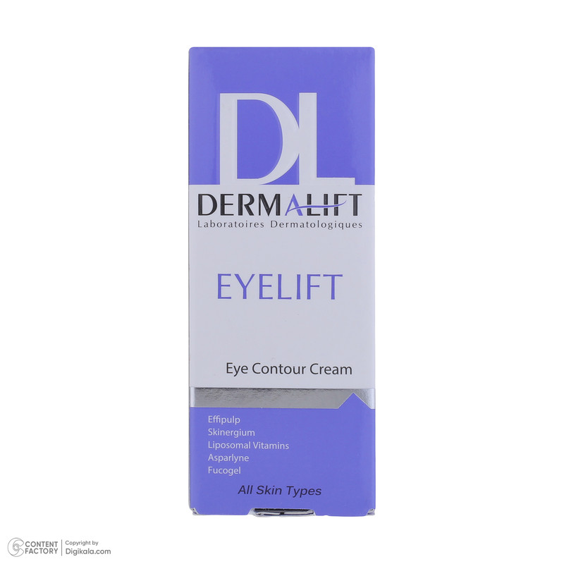 کرم رطوبترسان دور چشم درمالیفت مدل Eyelift Eye Contour مناسب انواع پوست حجم 20 میلی لیتر