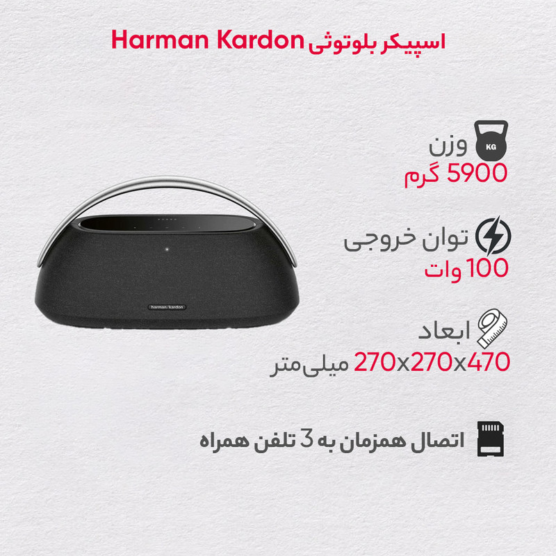 اسپیکر بلوتوثی قابل حمل هارمن کاردن مدل GoPlay 3 2023