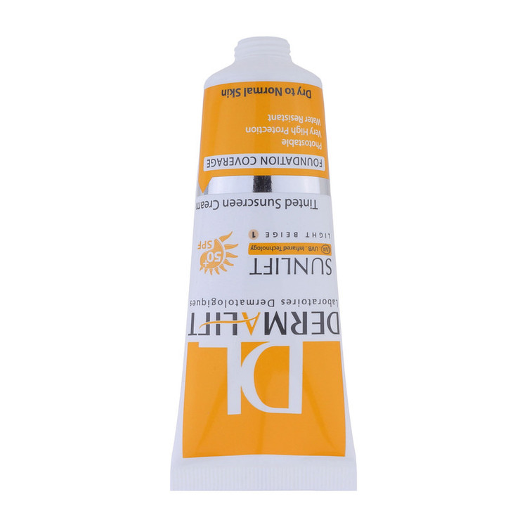 کرم ضد آفتاب رنگی درمالیفت، SPF50، مدل سانلیفت، مناسب پوست خشک و معمولی تنالیته رنگ روشن و حجم 40 میلیلیتر، محافظت کن...