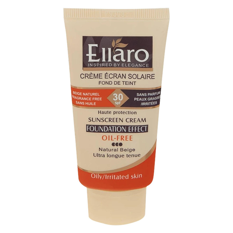کرم ضد آفتاب رنگی الارو SPF30 سری Foundation Effect مدل Natural Beige محافظ UVB، مناسب پوستهای چرب و حساس تحت لیسانس ...