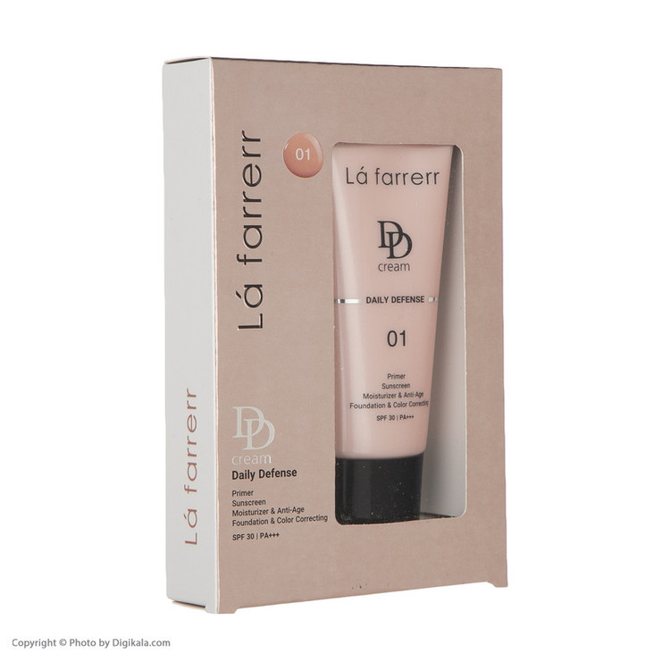 دی دی کرم رنگی لافارر SPF30 مدل 01 مناسب انواع پوست حجم 33 میلی لیتر