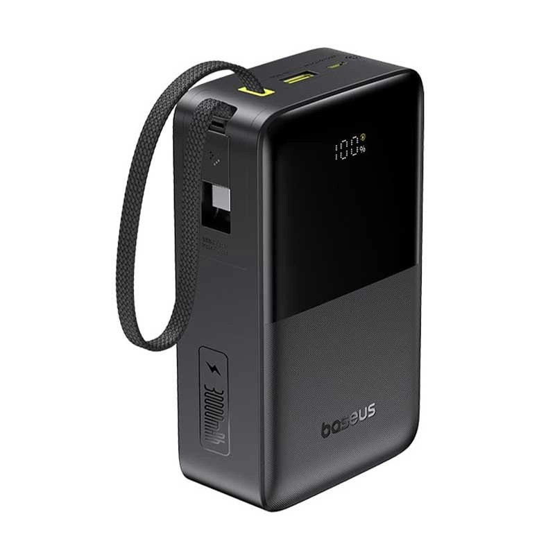 پاوربانک 22 وات بیسوس مدل EnerFill FC51 Bipow 2 Pro ظرفیت 30000 میلیآمپرساعت به همراه کابل متصل USB-C