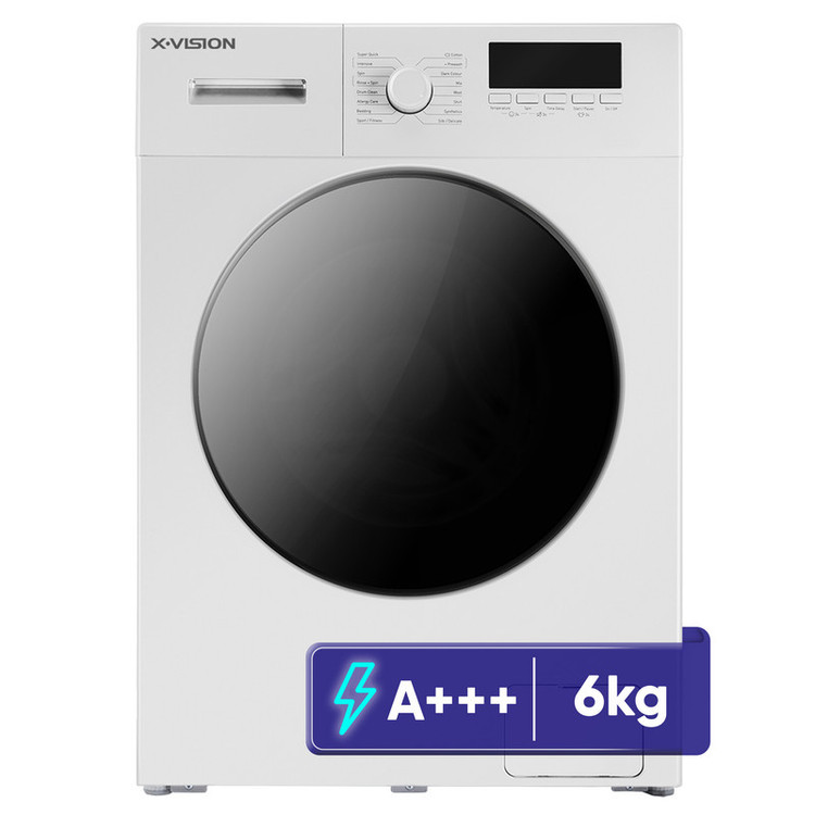 ماشین لباسشویی 6 کیلوگرم اتوماتیک ایکس ویژن مدل TE62-AWAS