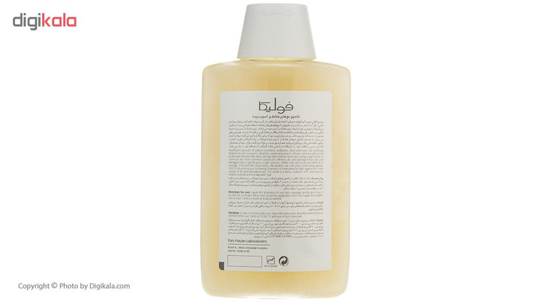 شامپو تقویتکننده مو فولیکا مخصوص موهای خشک و آسیبدیده، حجم 200 میلیلیتر مدل Nourishing And Hydrating، حاوی کراتین و ت...