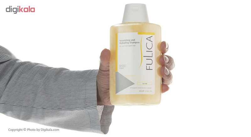شامپو تقویتکننده مو فولیکا مخصوص موهای خشک و آسیبدیده، حجم 200 میلیلیتر مدل Nourishing And Hydrating، حاوی کراتین و ت...