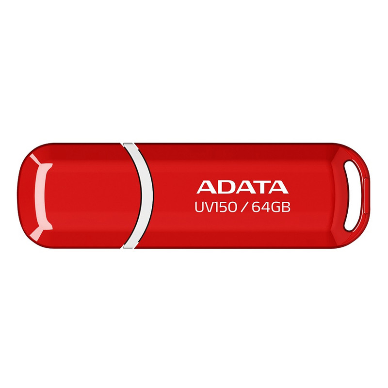 فلش مموری ای دیتا مدل UV150 ظرفیت 64 گیگابایت، رابط USB 3.2 Gen1، سرعت خواندن 90 مگابایت بر ثانیه، طراحی درپوشدار، سا...