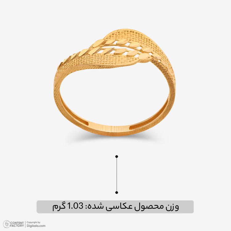 انگشتر طلا کم اجرت 18 عیار زنانه ناریا مدل ایوا کد M21-23 سایز 56